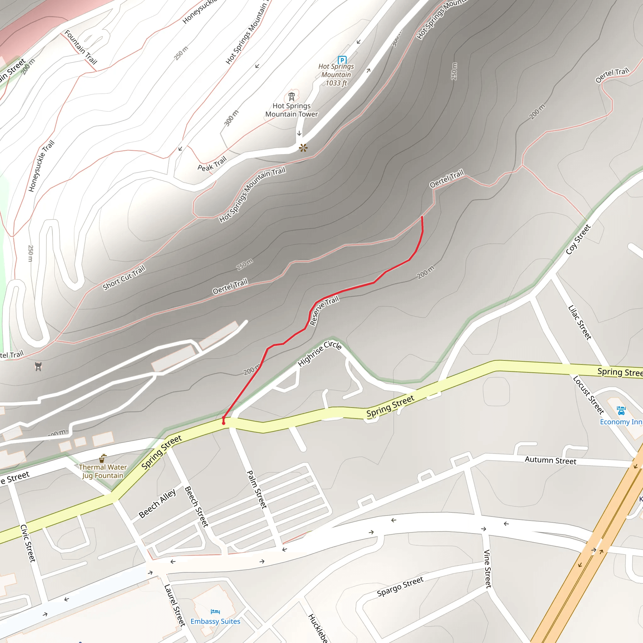 Reserve Trail mobile static map