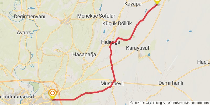 Sultans Trail stage 114 Map
