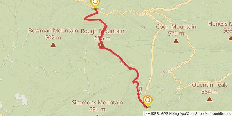 Ouachita National Recreation Trail - Oklahoma stage 2 Map