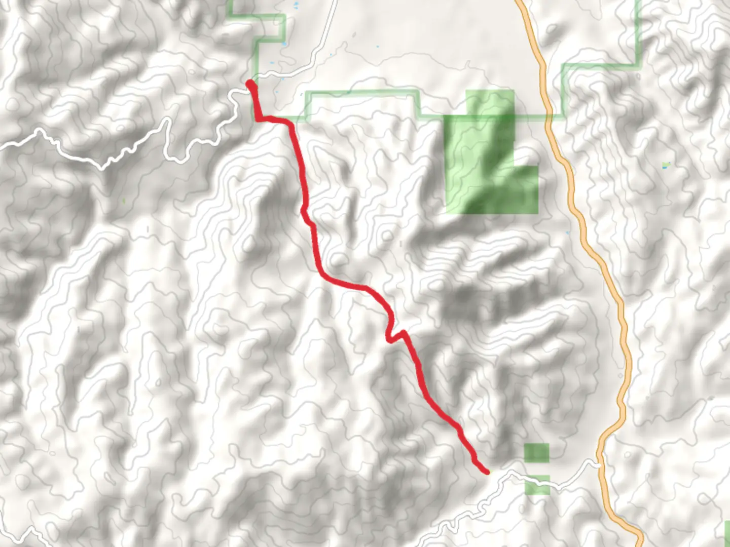 An image depicting the trail East Tule Creek Trail and its surrounding area.