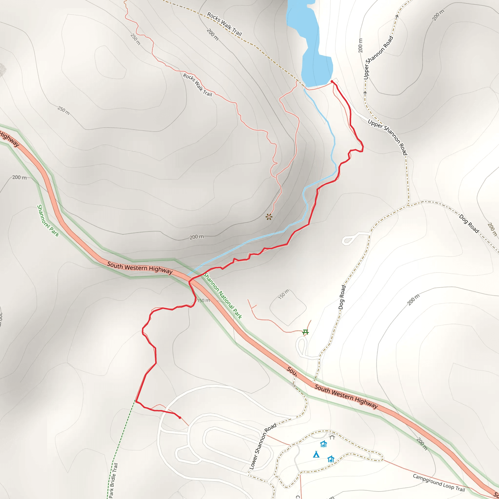 Shannon Dam Walk mobile static map
