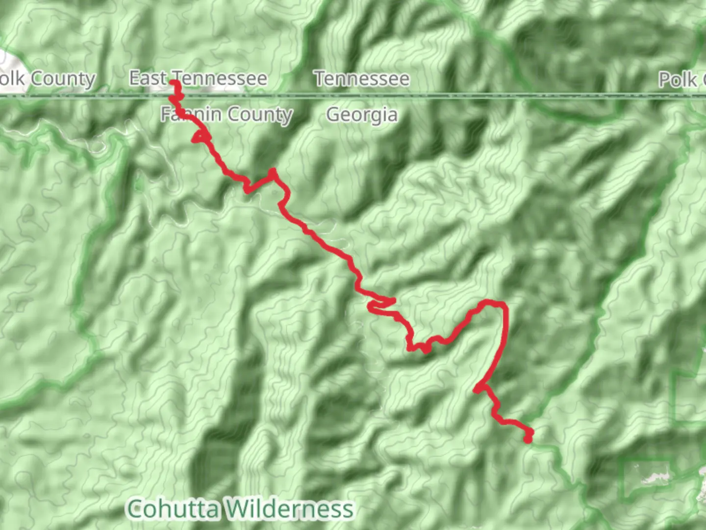 An image depicting the trail Hemp Top and Beech Bottom and its surrounding area.