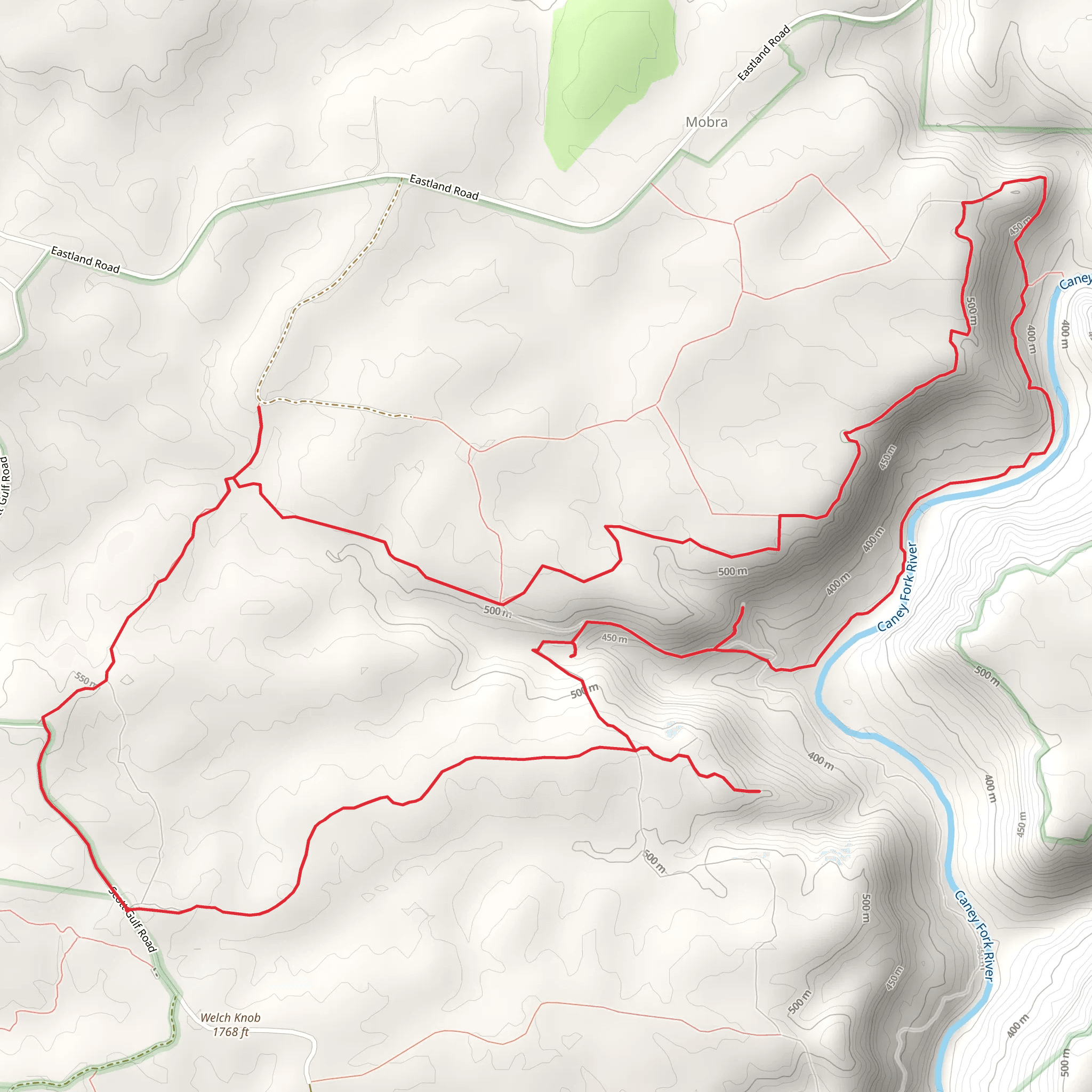 Polly Branch Falls Loop Trail mobile static map