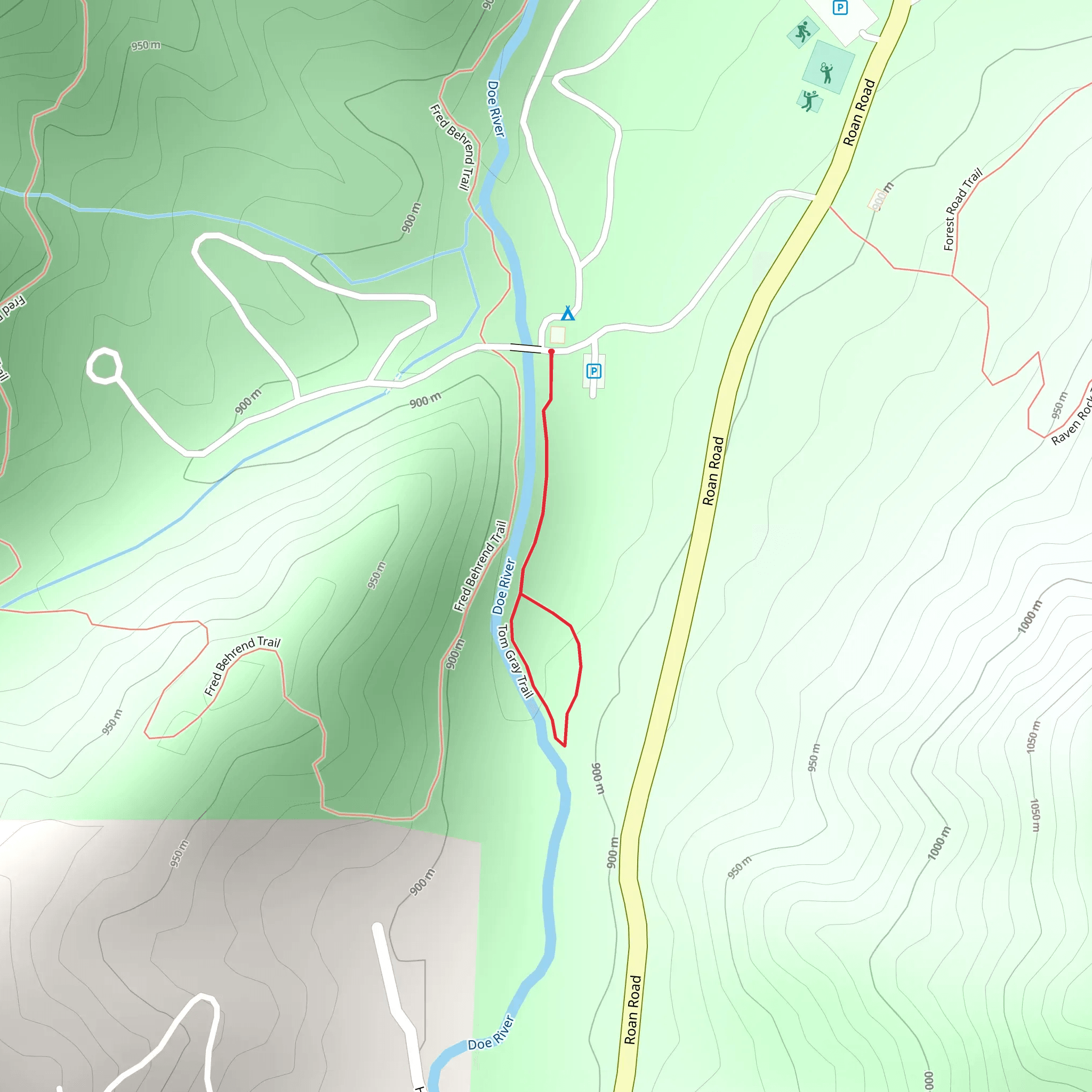 Tom Gray Loop Trail mobile static map