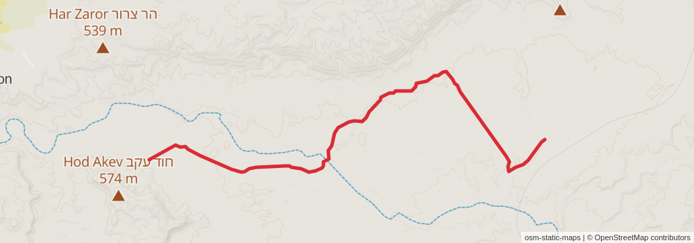 Israel National Trail stage 40 Map