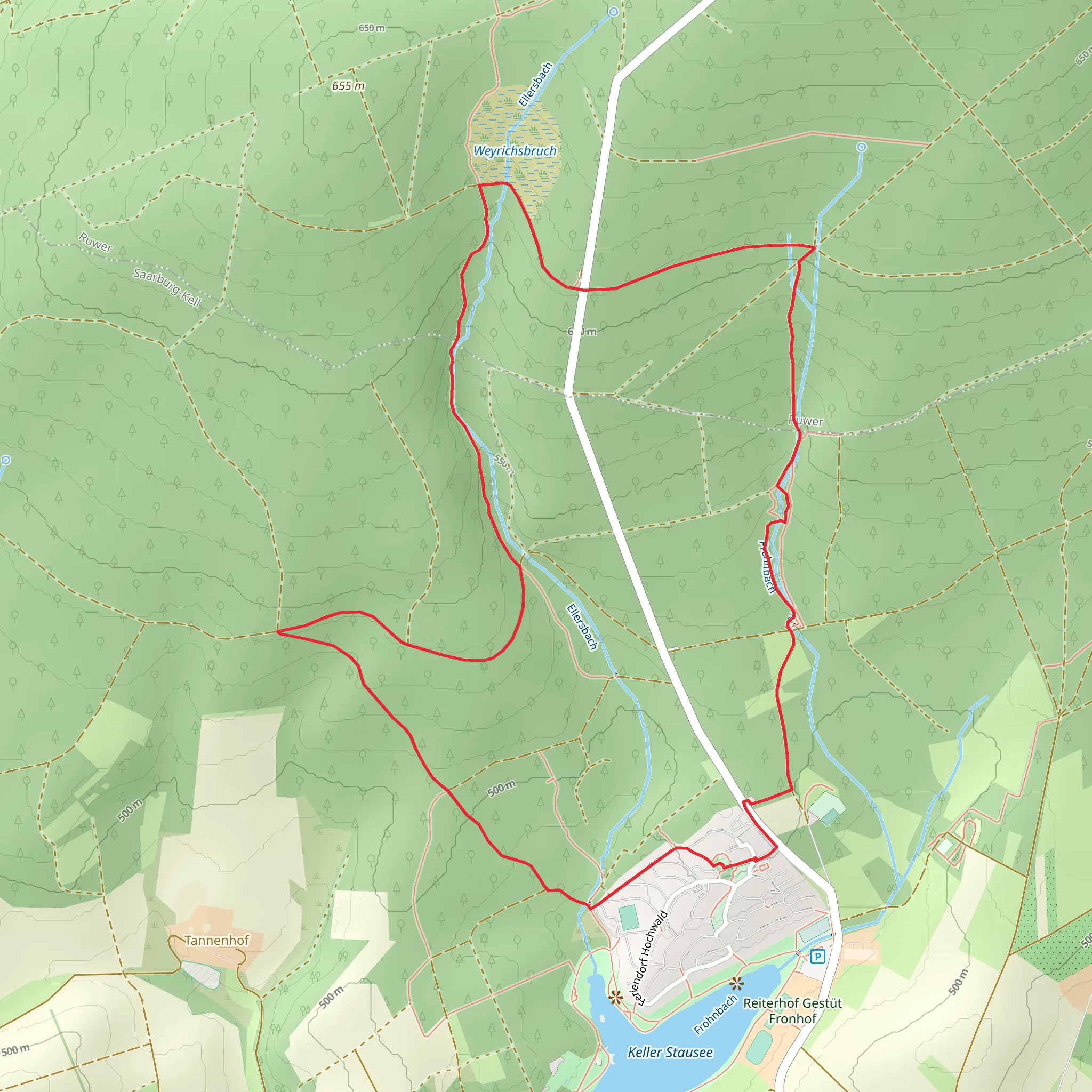 Keltischer Grabhugel and Quellmoor Weyrichsbruch Loop mobile static map