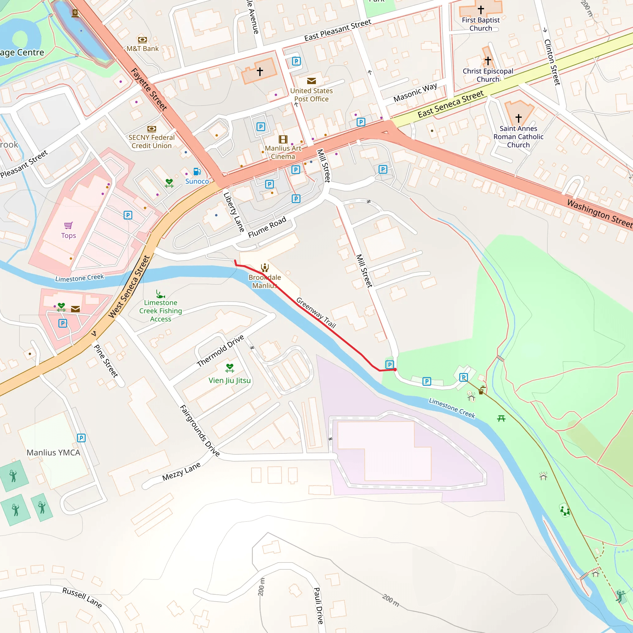 Greenway Trail mobile static map