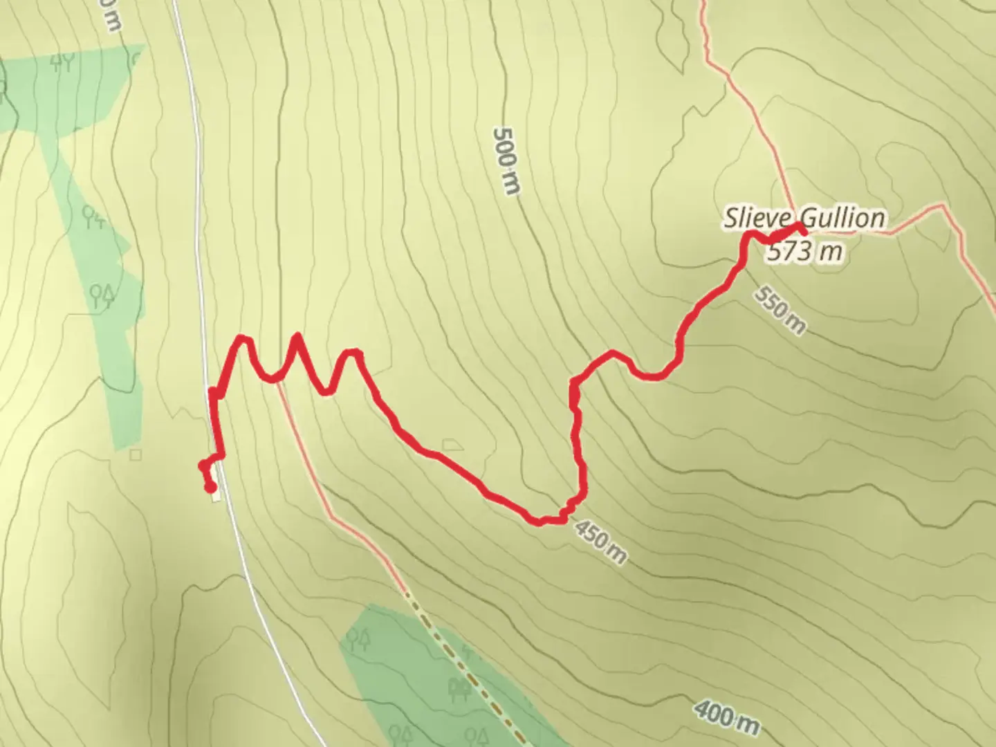 An image depicting the trail Slieve Gullion Walk and its surrounding area.