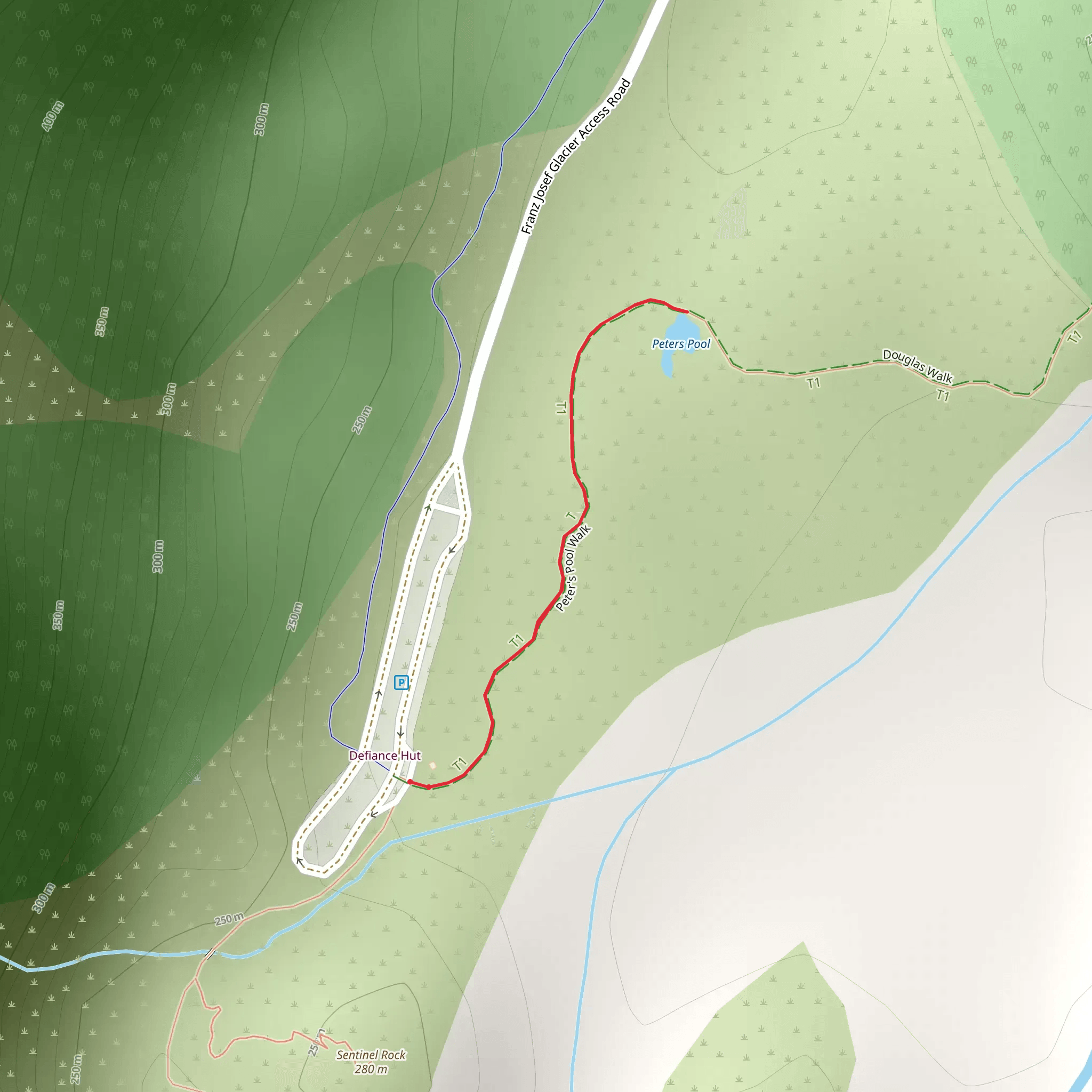 Peters Pool Walk mobile static map