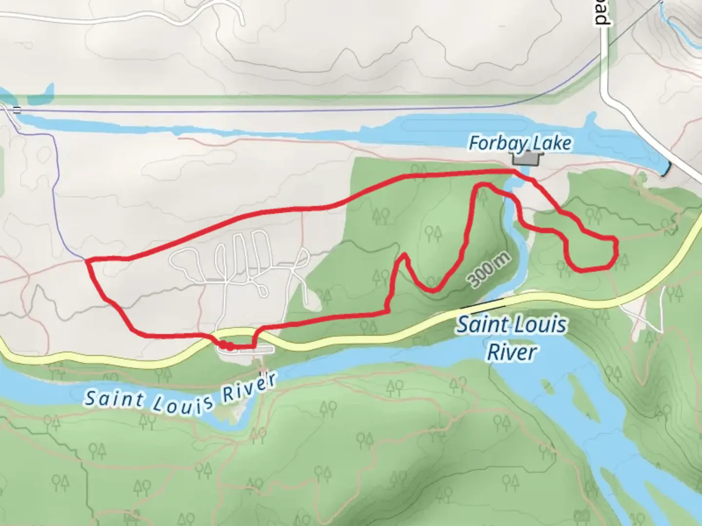 An image depicting the trail C C C Trail and White Pine Trail Loop and its surrounding area.