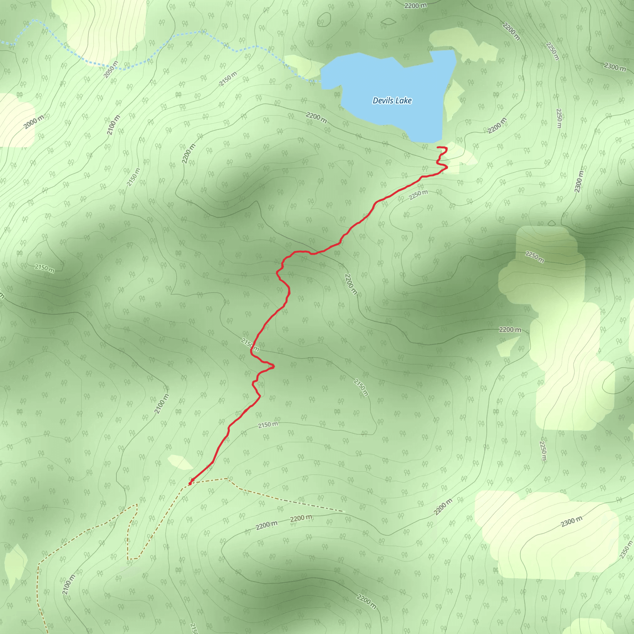 Devils Lake Trail mobile static map