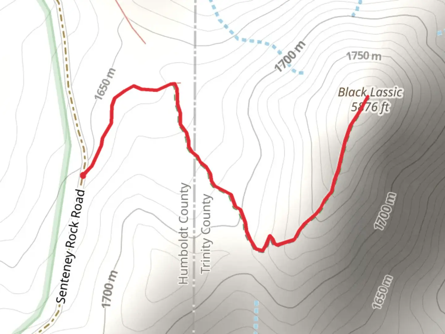 An image depicting the trail Black Lassic and its surrounding area.