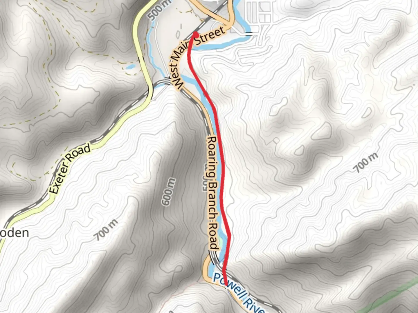 An image depicting the trail North Branch Powell River Walk along and its surrounding area.