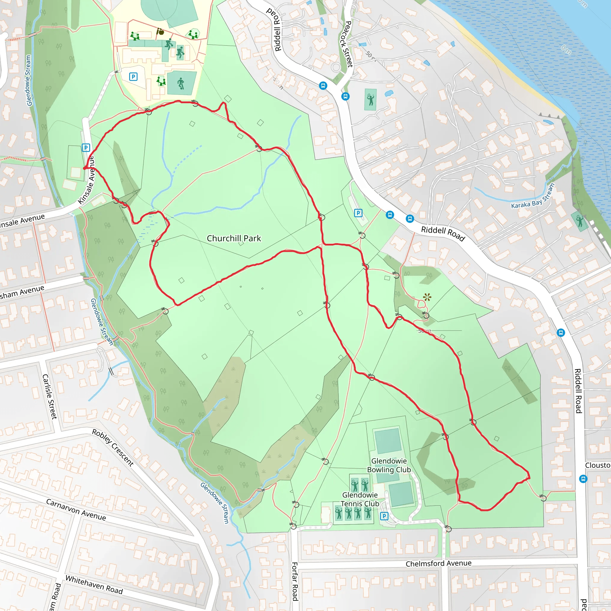 Churchill Park mobile static map