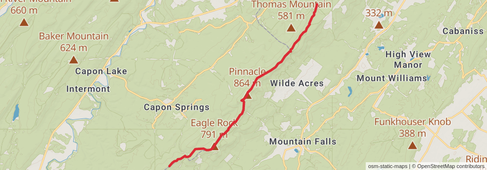 American Perimeter Trail - Southern Appalachian Primary stage 7 Map