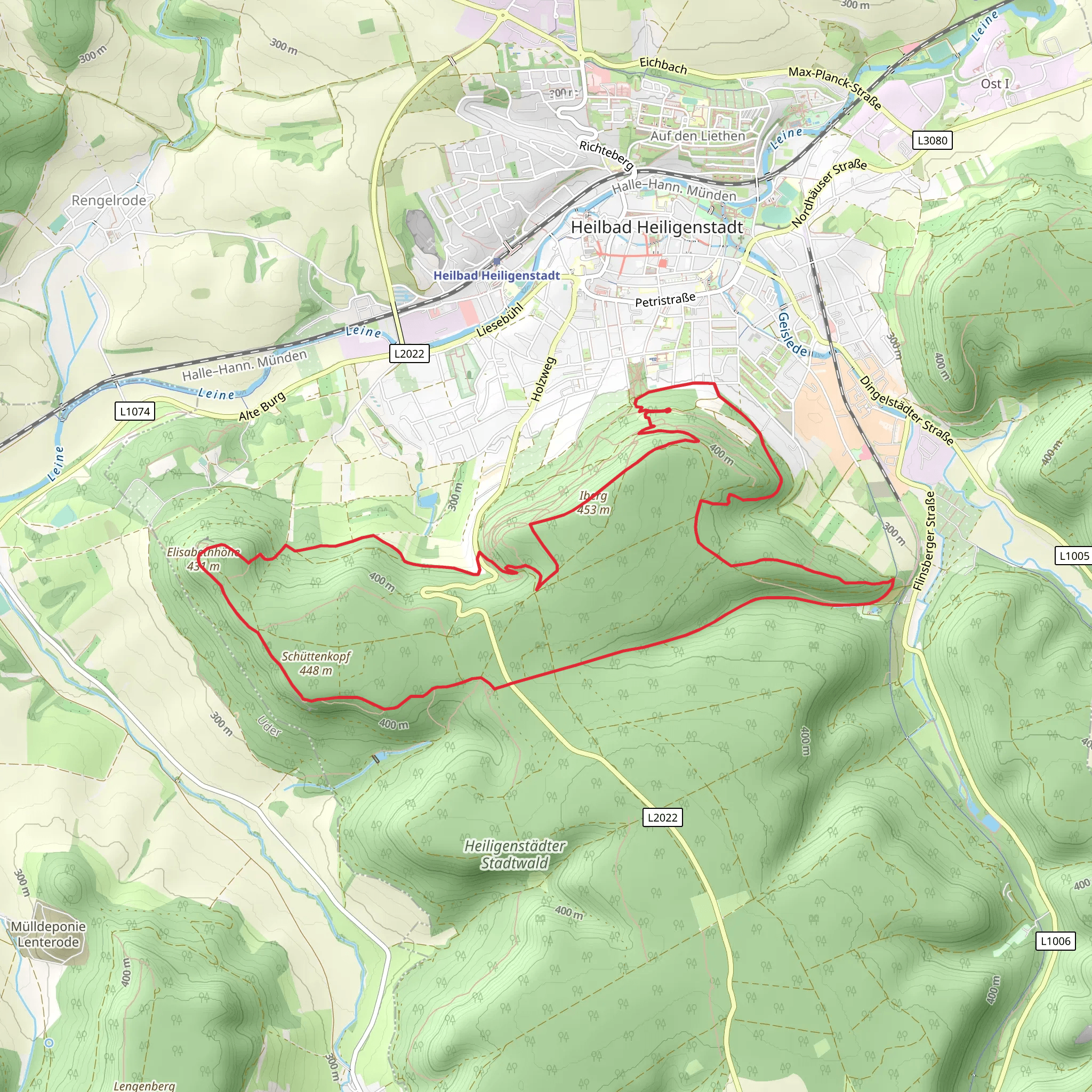 Iberg via Ibergrunde and Erlebnis Iberg mobile static map