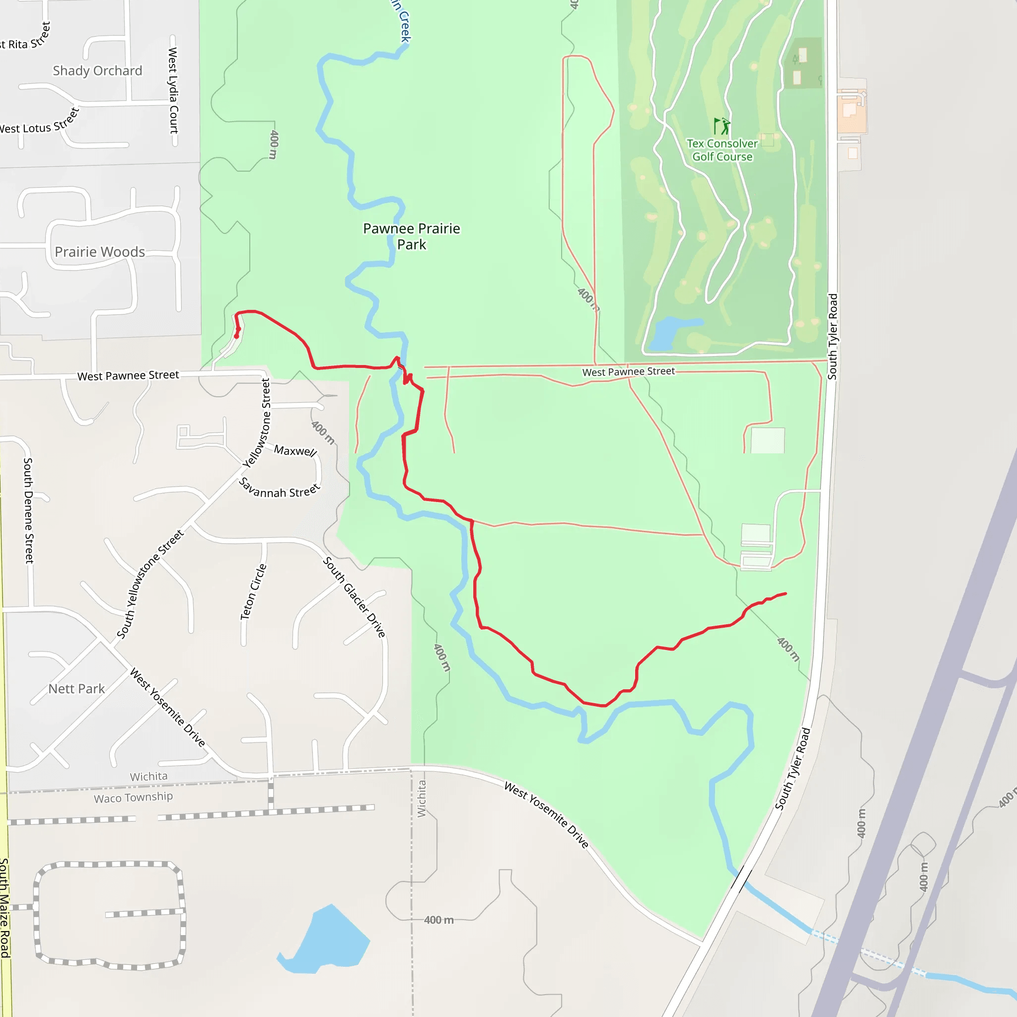 West Pawnee Street mobile static map