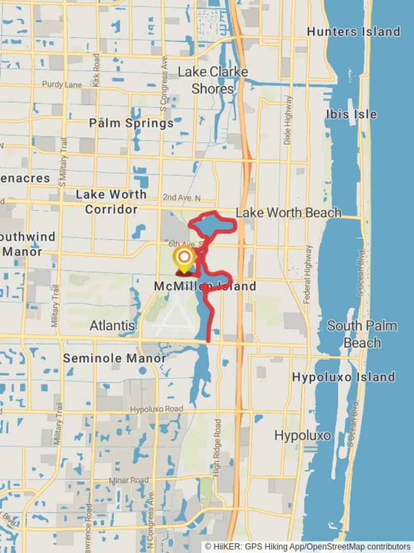 An image depicting the trail John Prince Park Loop and its surrounding area.