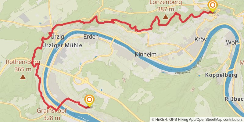 Moselsteig stage 11 Map
