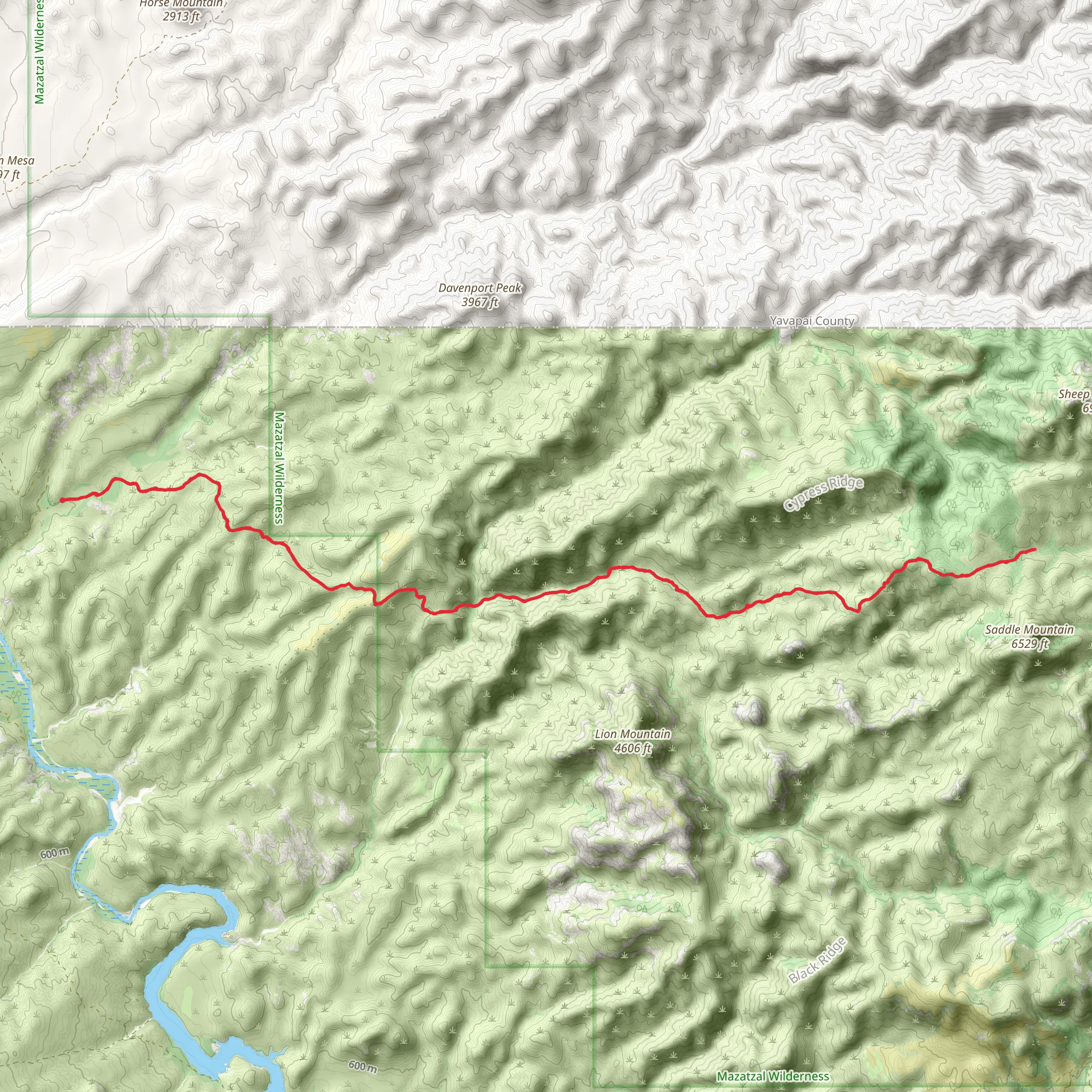 Copper Camp Trail mobile static map