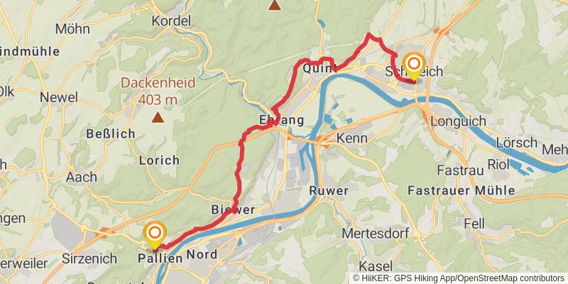 Moselsteig stage 5 Map