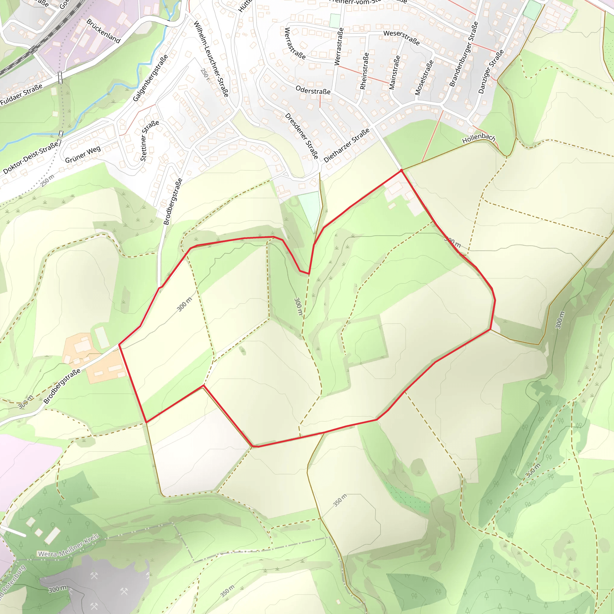 Brodbergstraße Loop mobile static map
