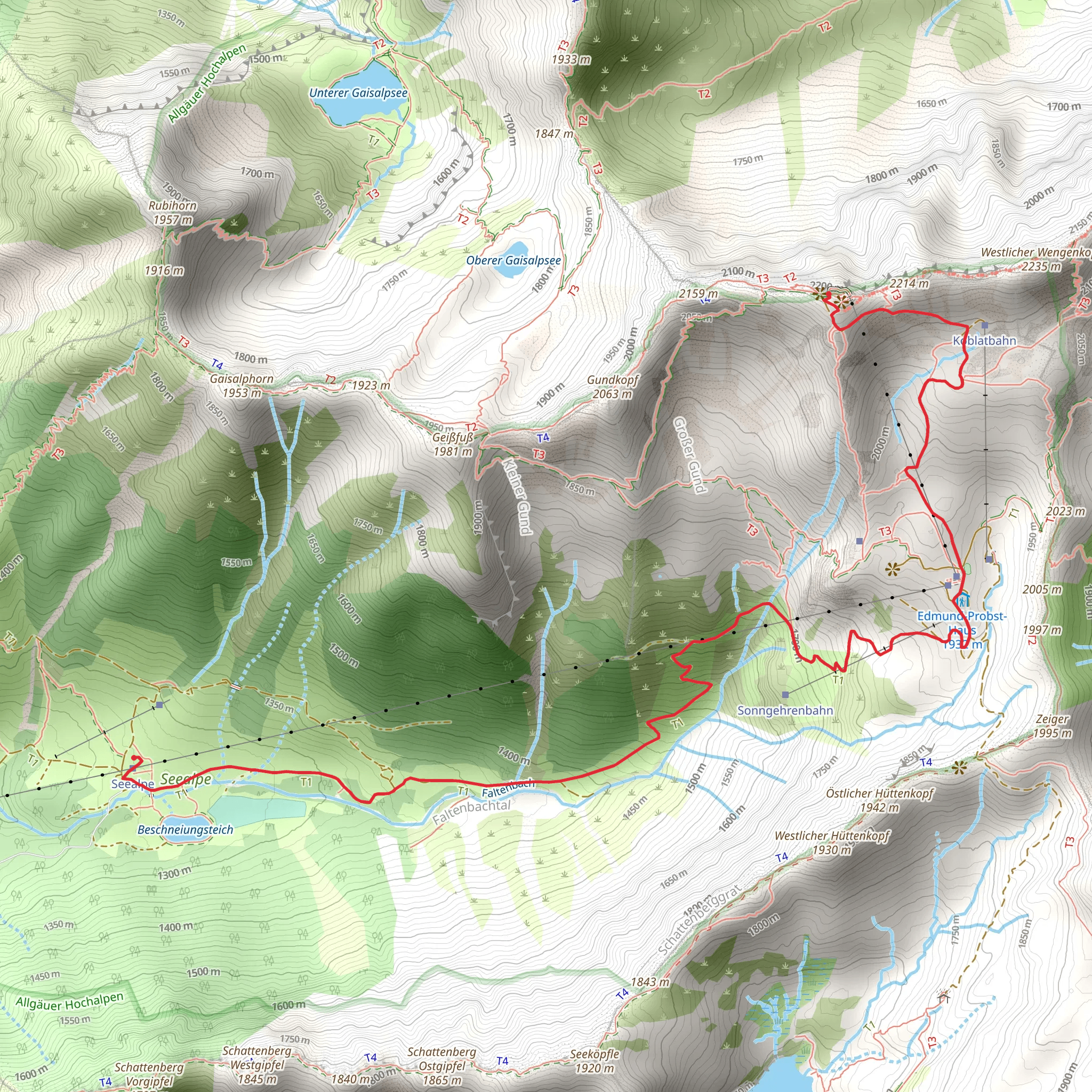 Whs to Vordere Seealpe Via Alpina Purple mobile static map
