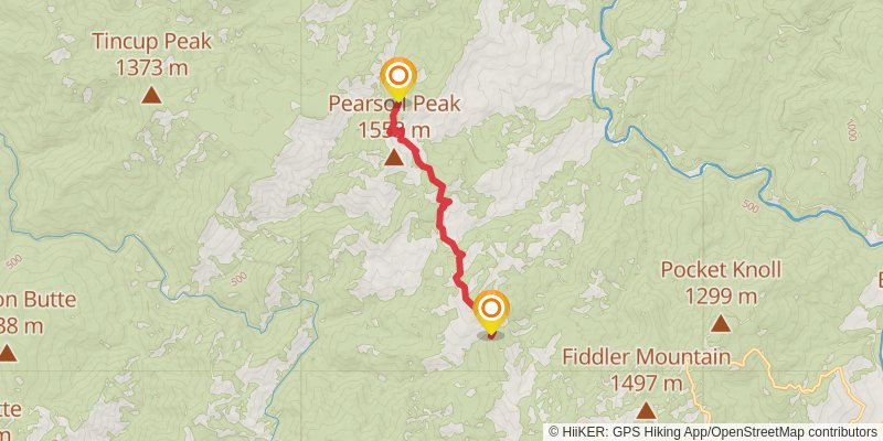Kalmiopsis Rim Trail stage 6 Map