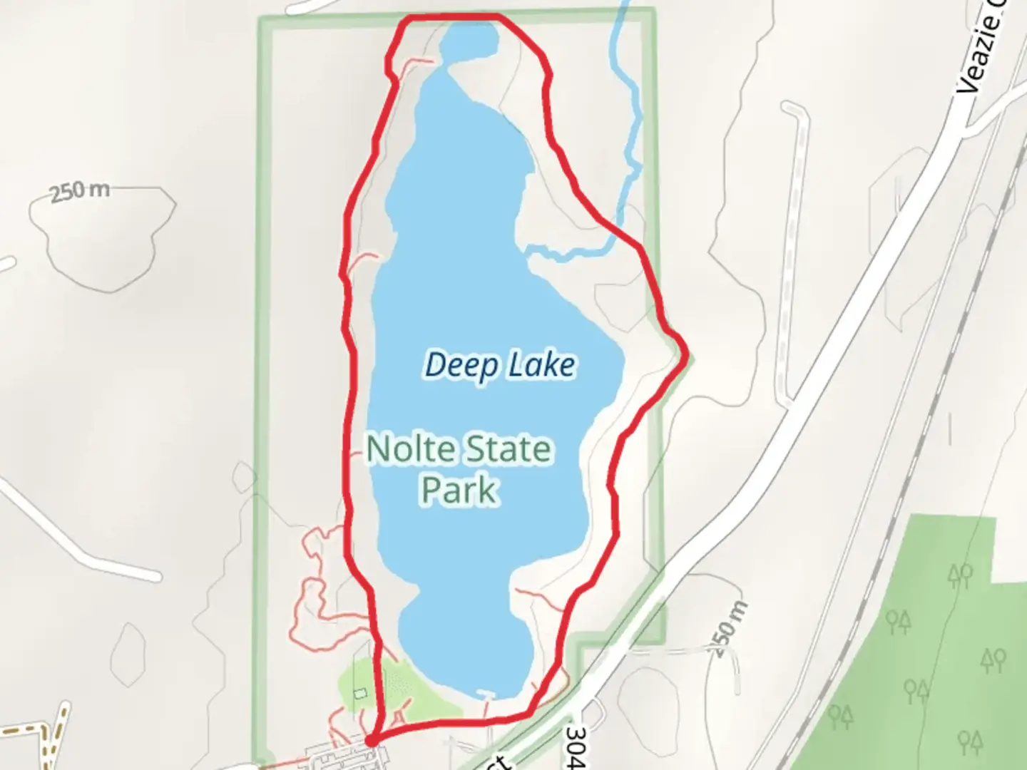 An image depicting the trail Deep Lake Loop and its surrounding area.