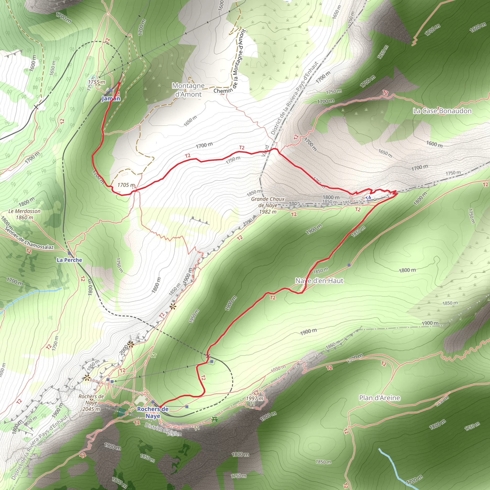 Jaman - Rochers de Naye Scenic Peak mobile static map