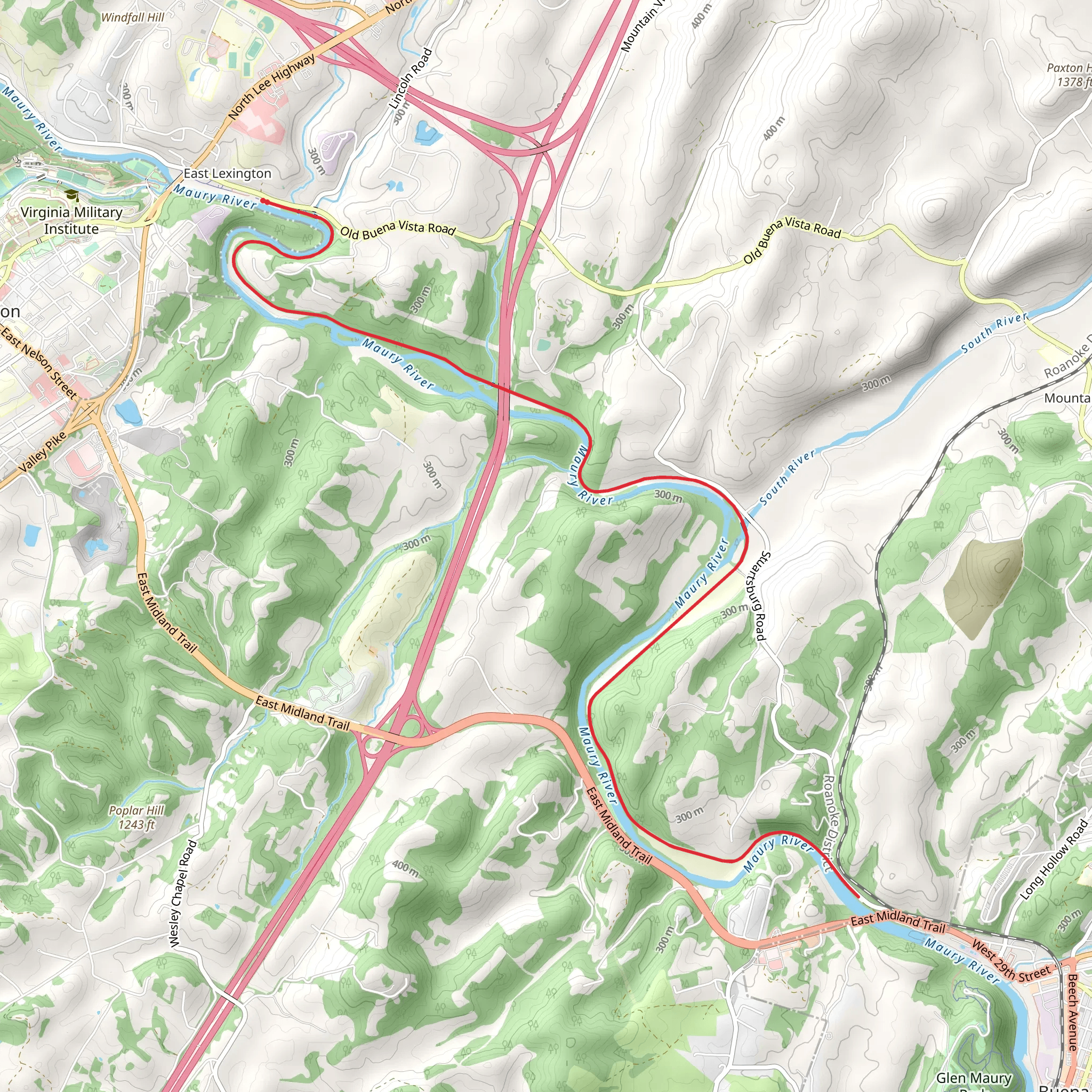 Chessie Nature Trail mobile static map