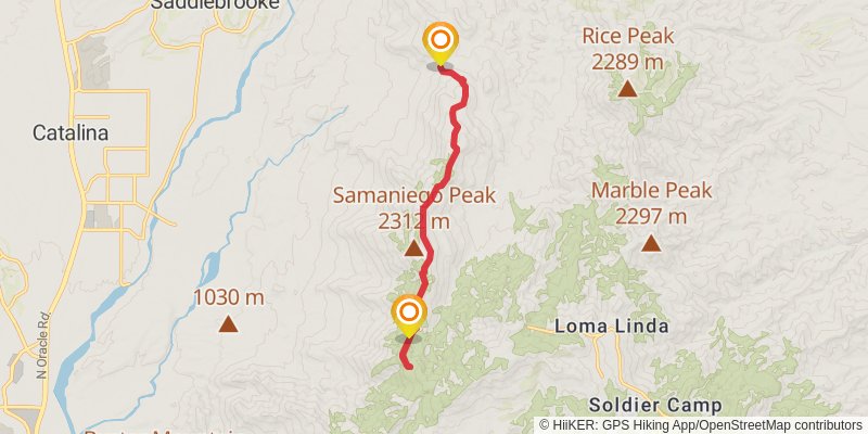 Samaniego Trail stage 2 Map