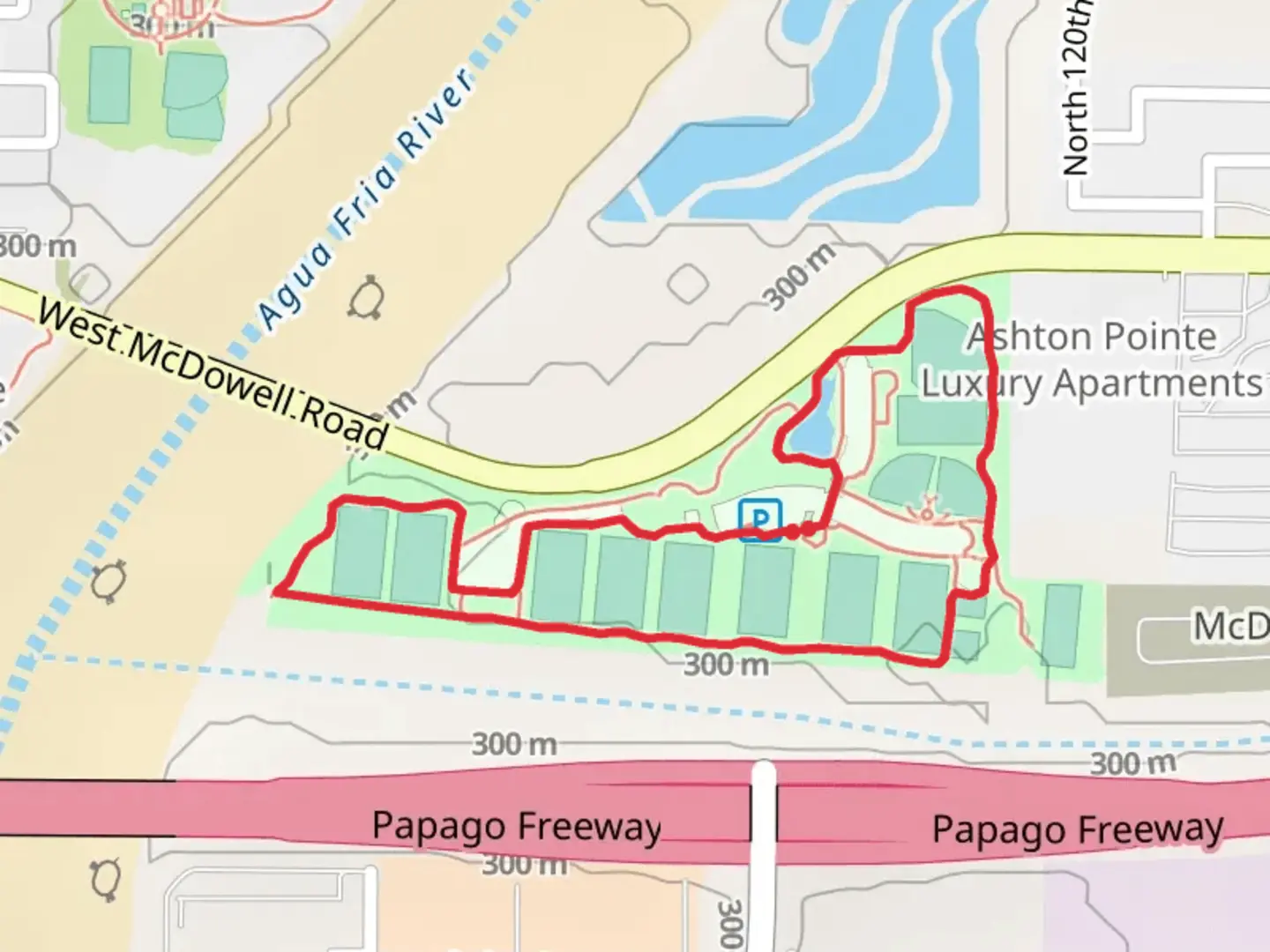 An image depicting the trail Friendship Park Loop and its surrounding area.