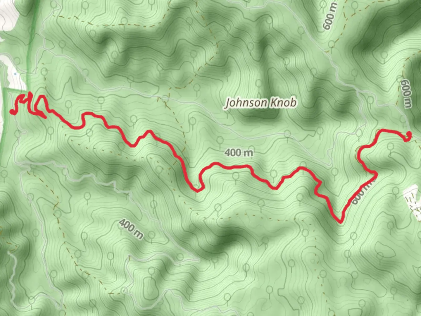 An image depicting the trail Richards Tramline Trail and its surrounding area.