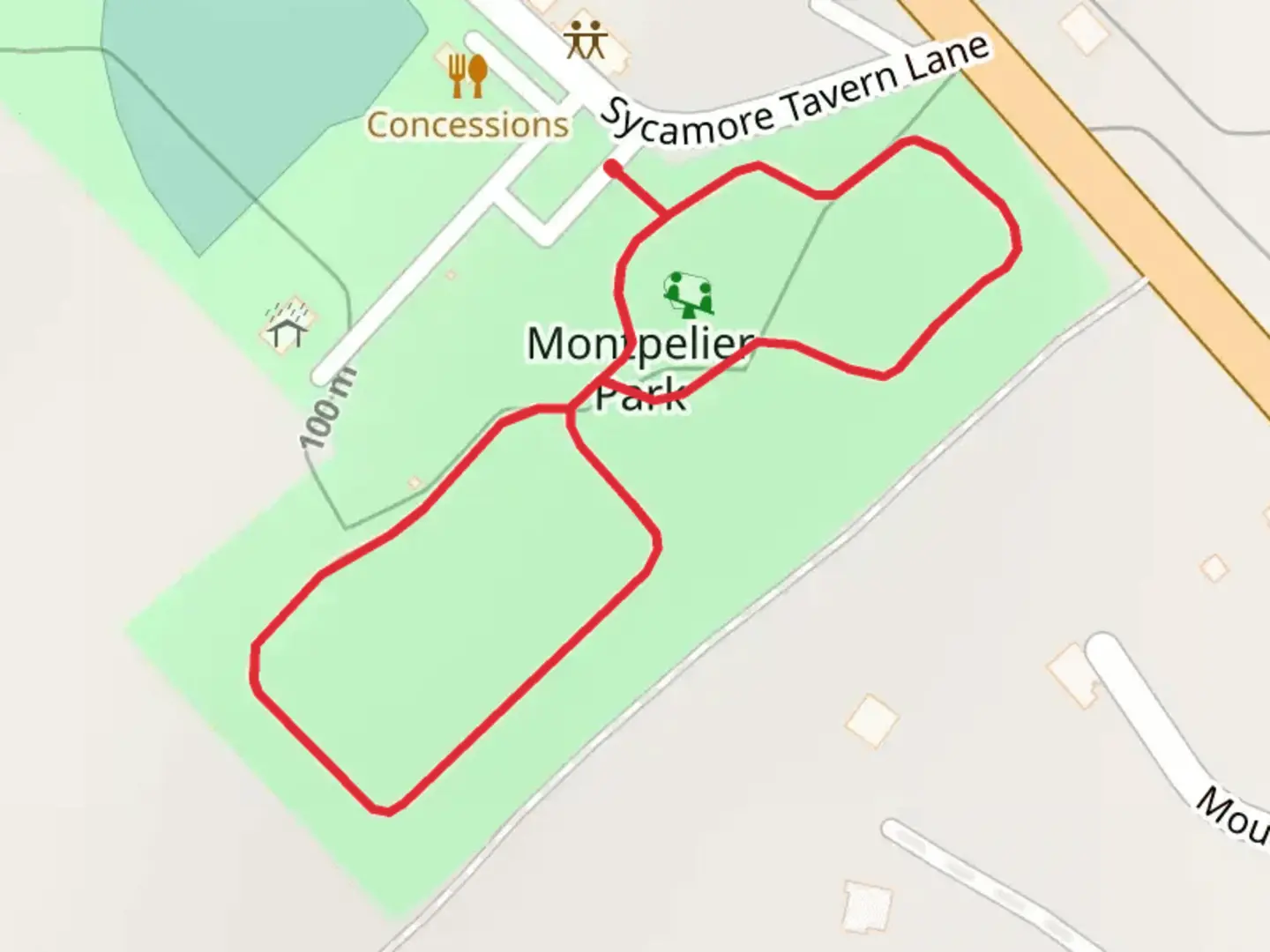 An image depicting the trail Montpelier Park Loop and its surrounding area.