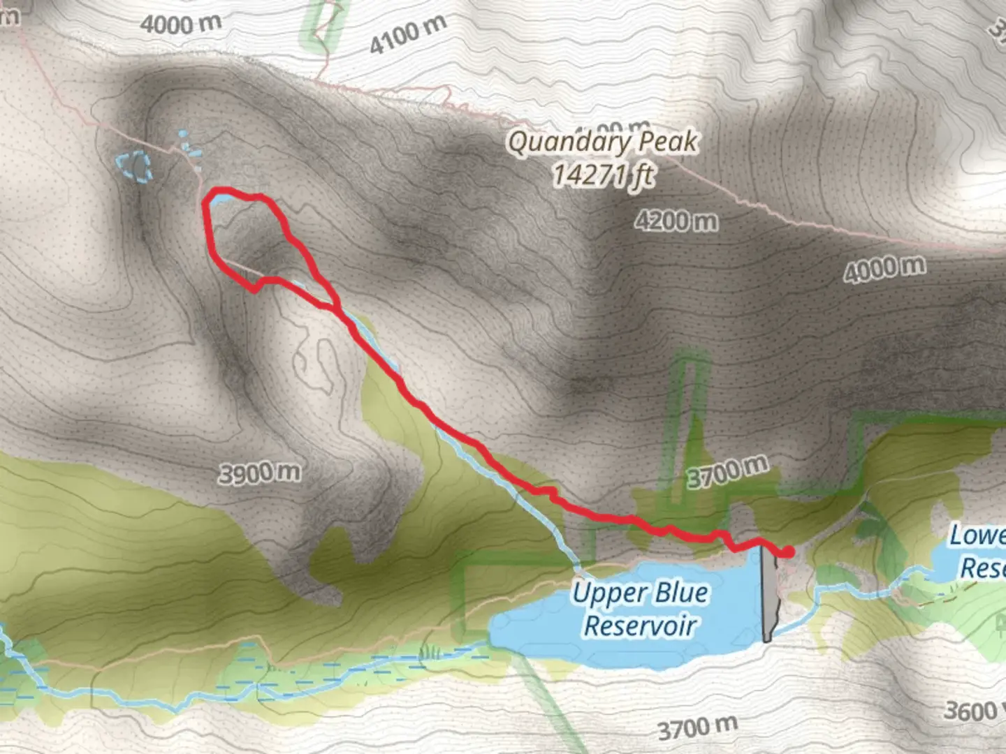 An image depicting the trail Blue Lakes Trail and its surrounding area.