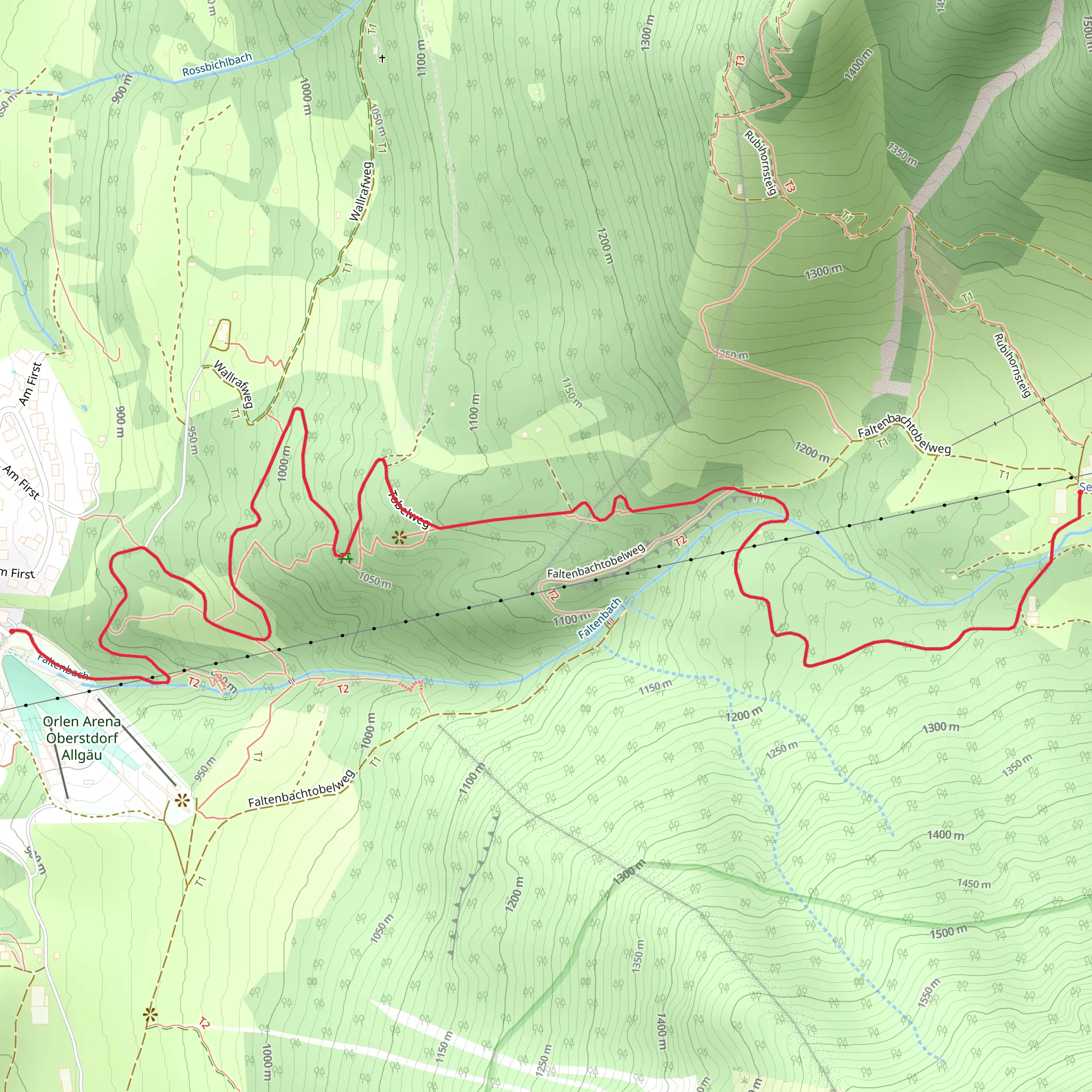 Seealpe to Schattenbergstadion Via Alpina Purple A66 mobile static map