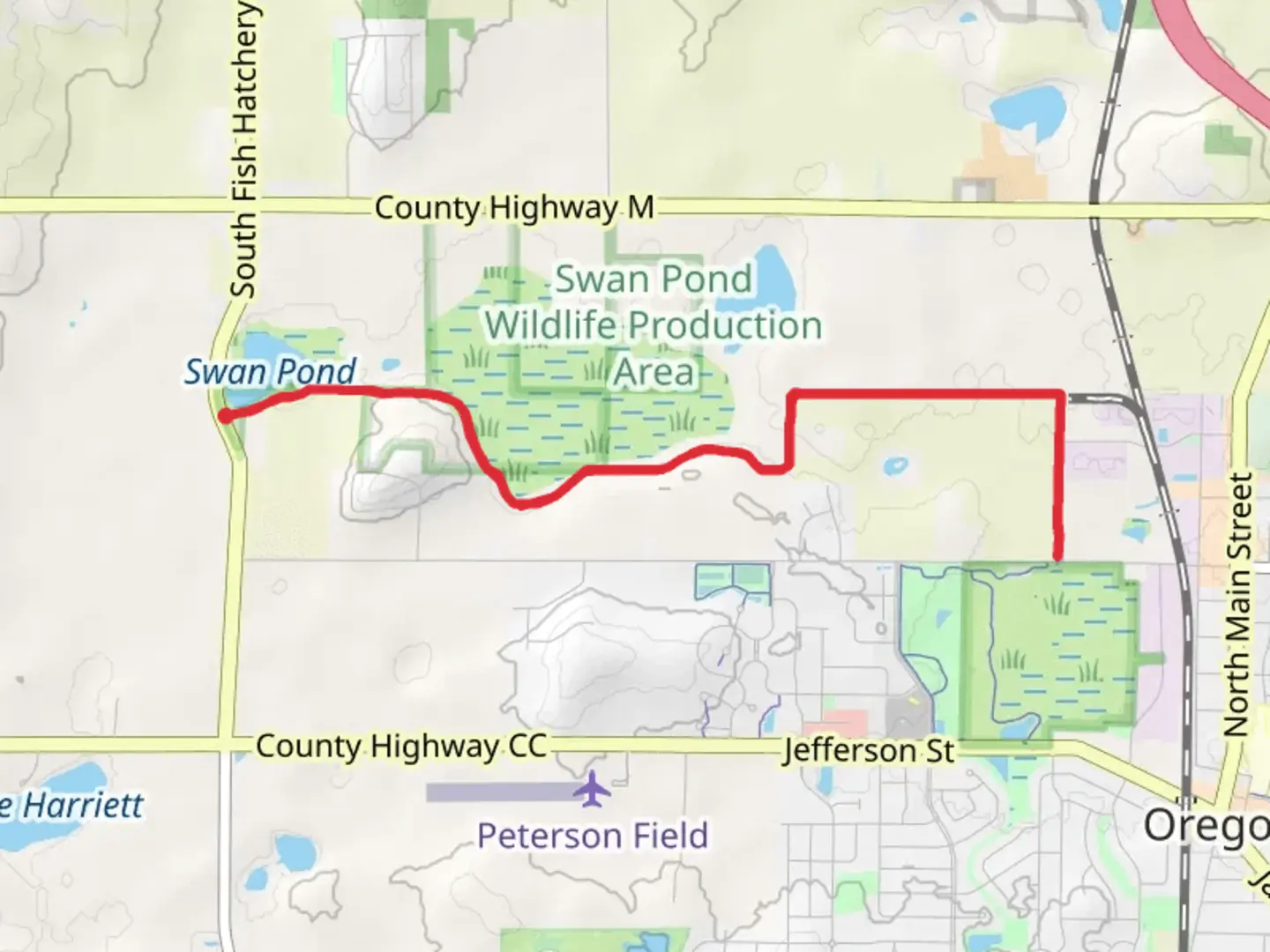 An image depicting the trail Oregon Rotary Trail - Swan Pond and its surrounding area.