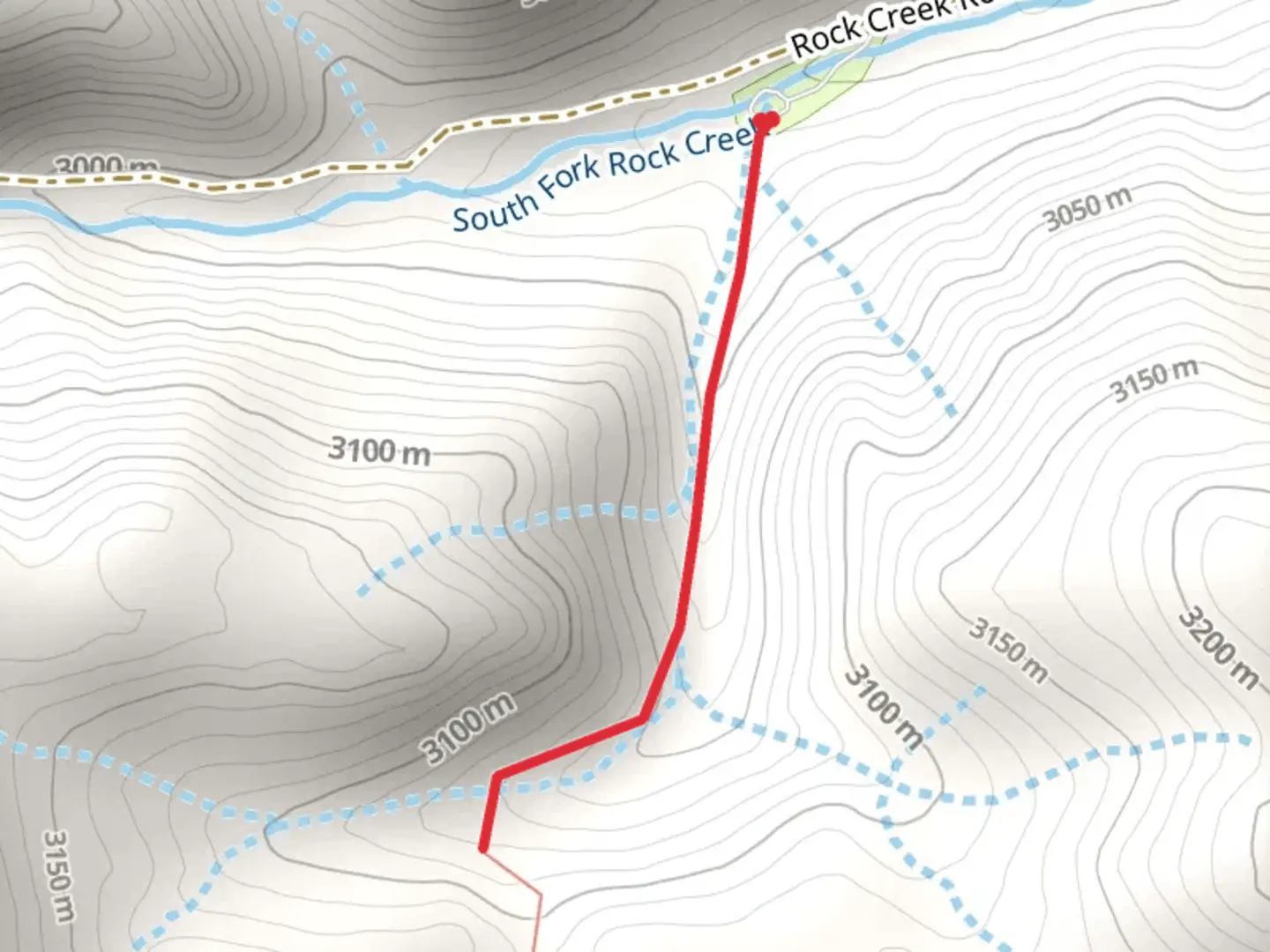An image depicting the trail Comstock Campground Out and Back and its surrounding area.