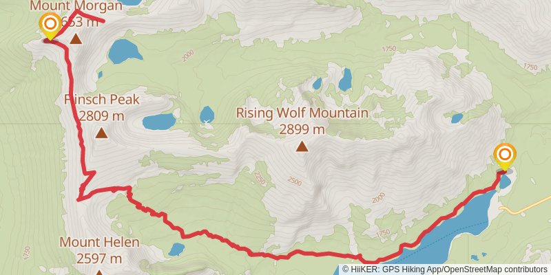Dawson Pass Trail stage 2 Map