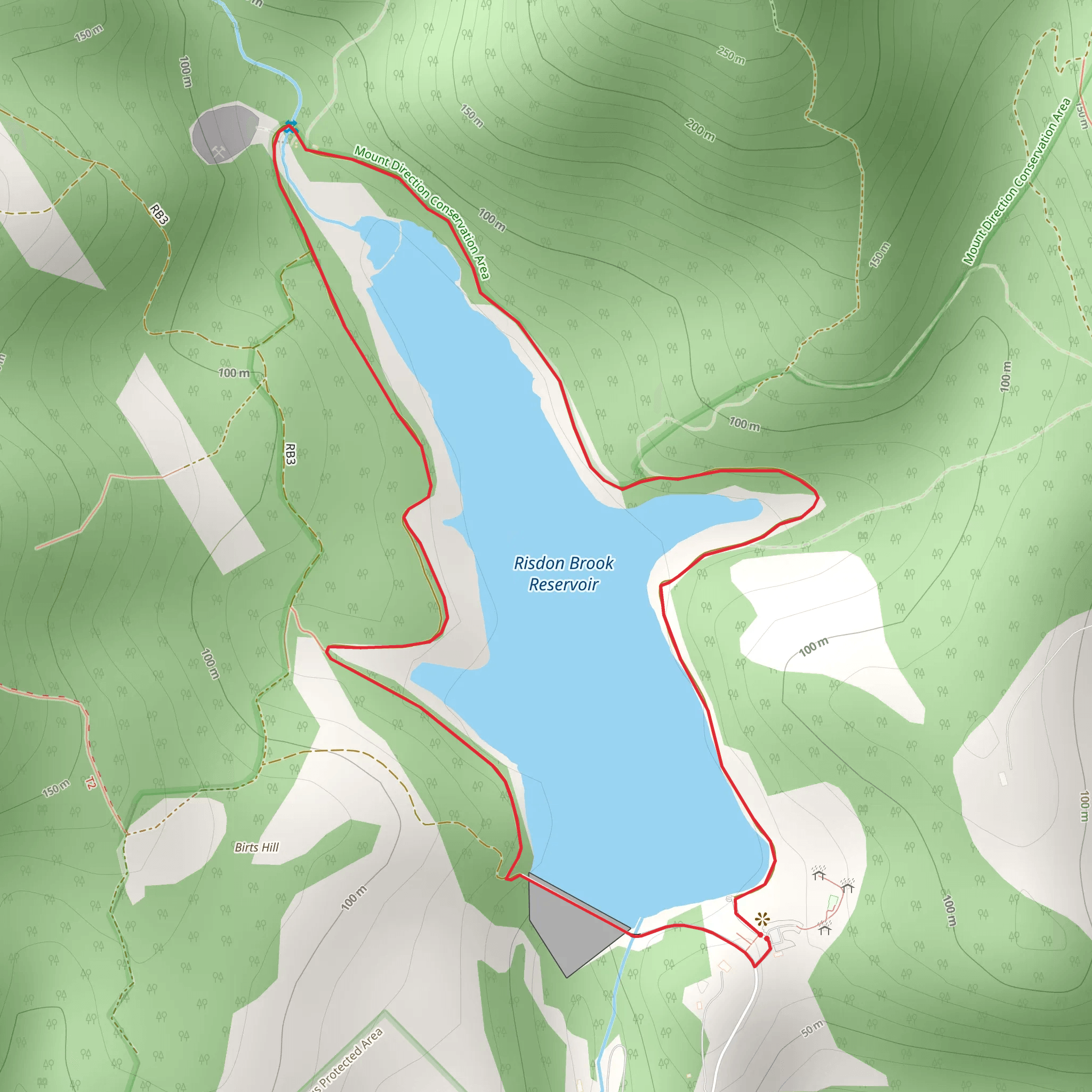 Risdon Brook Track mobile static map