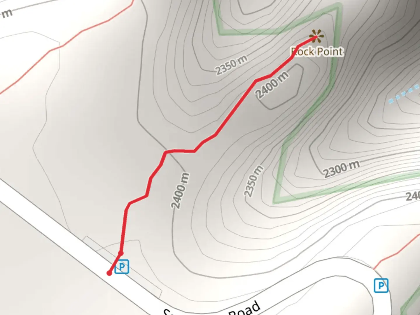 An image depicting the trail South Rim and its surrounding area.