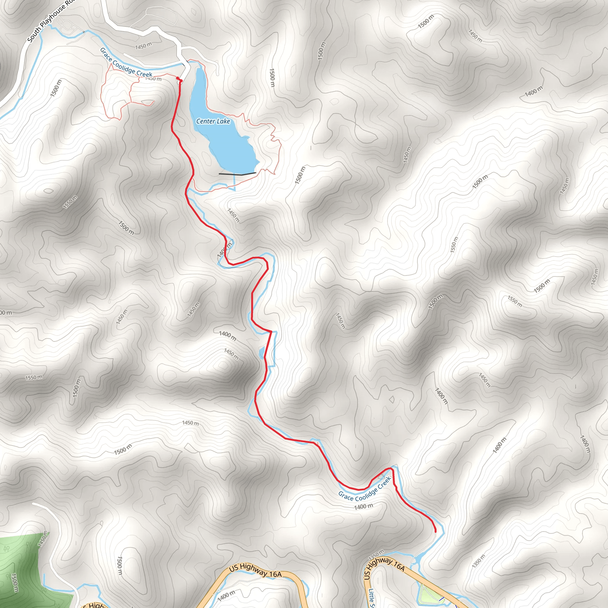 Center Lake mobile static map