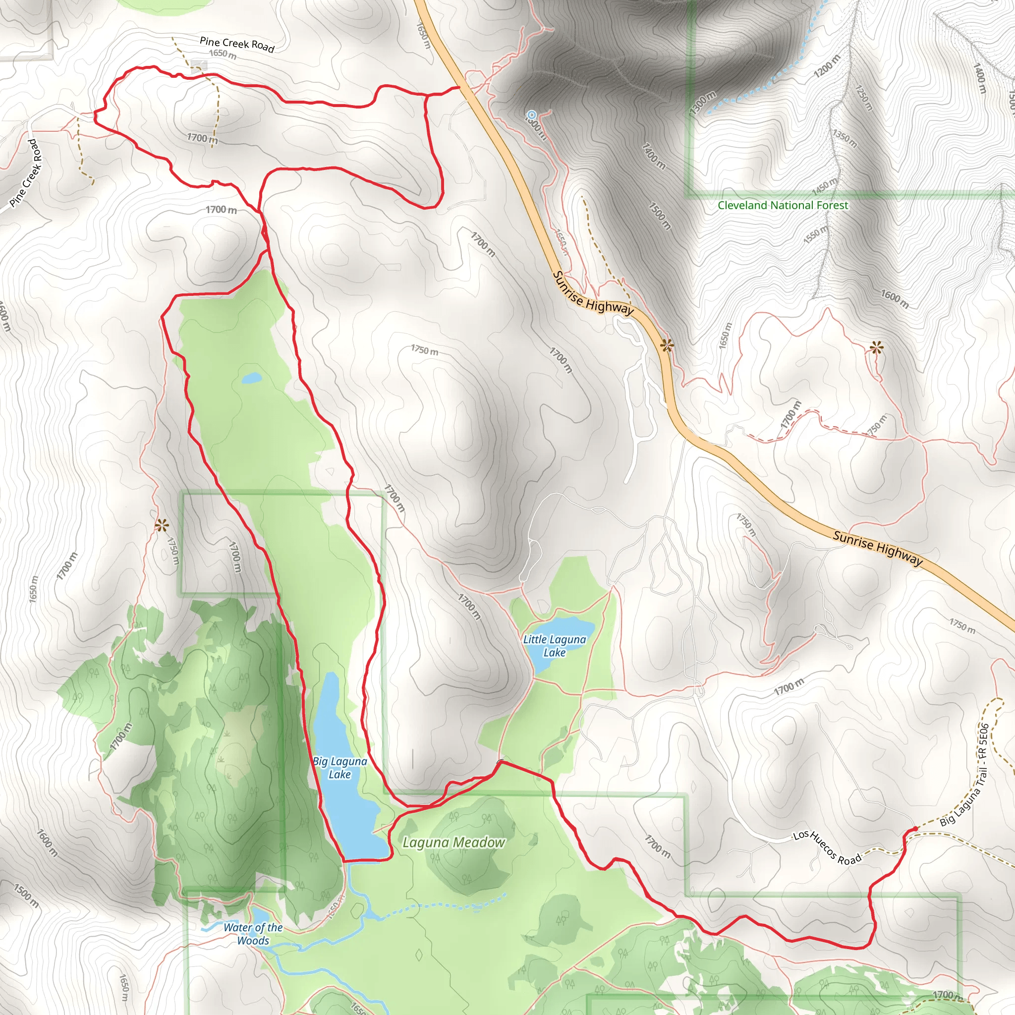 Big Laguna Trail mobile static map