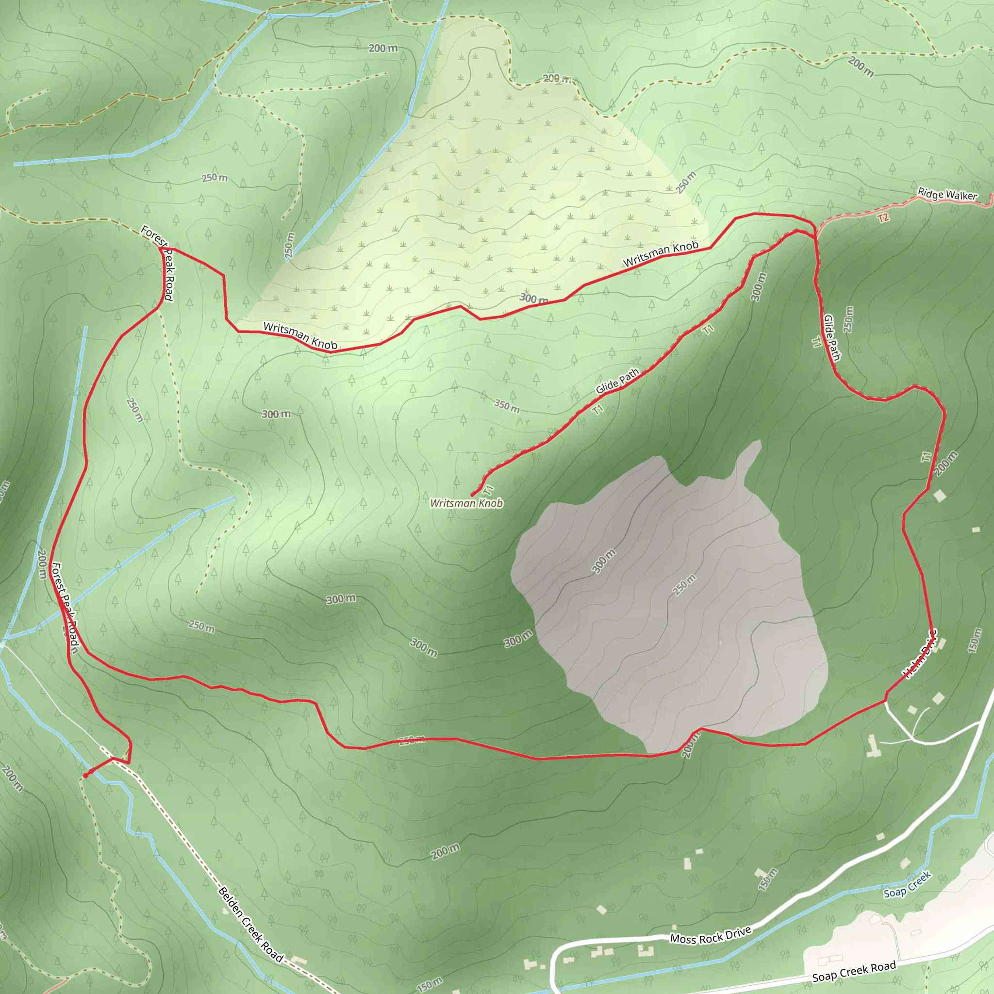 Writsman Knob Loop mobile static map
