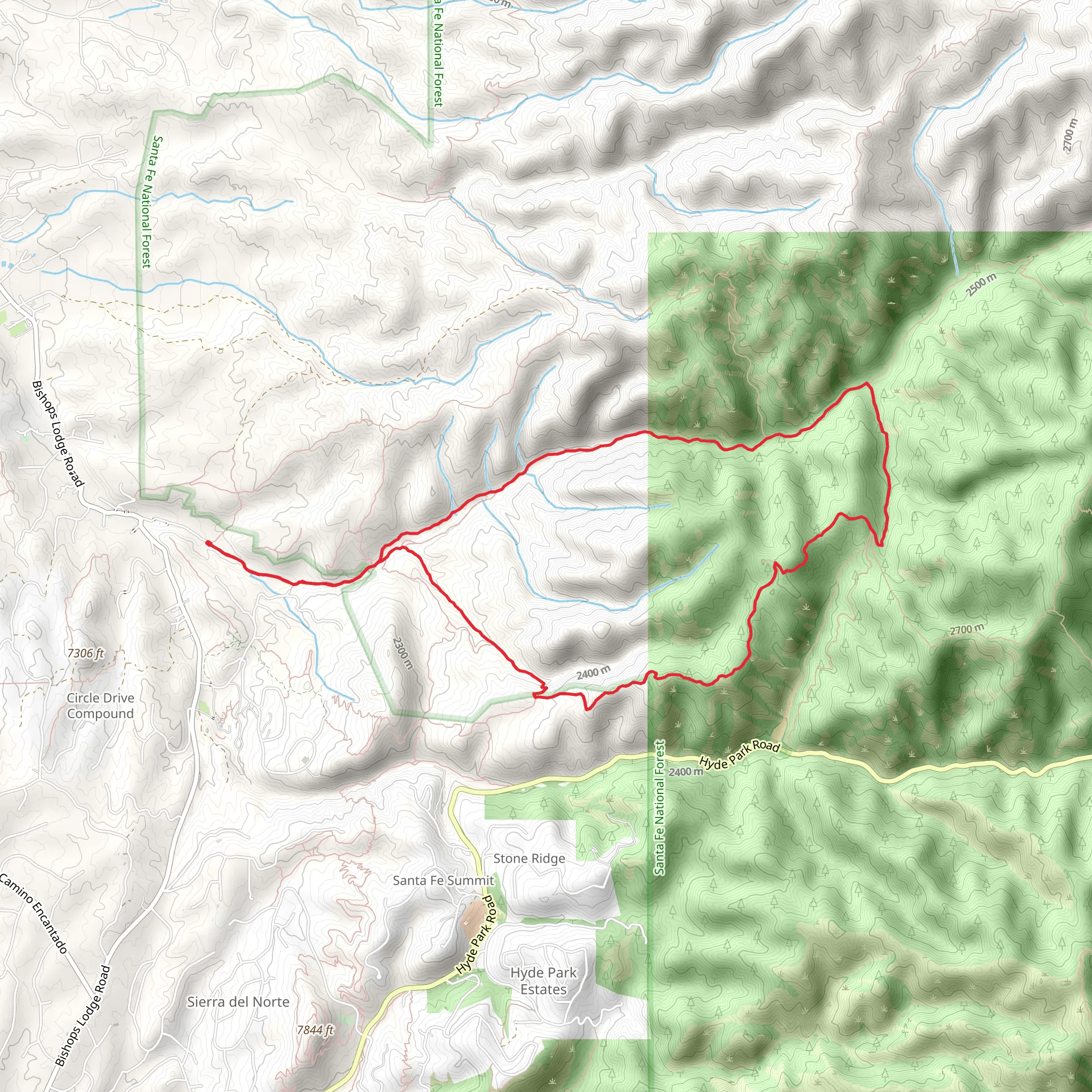 Winsor Alternate and Saddleback Loop Trail mobile static map