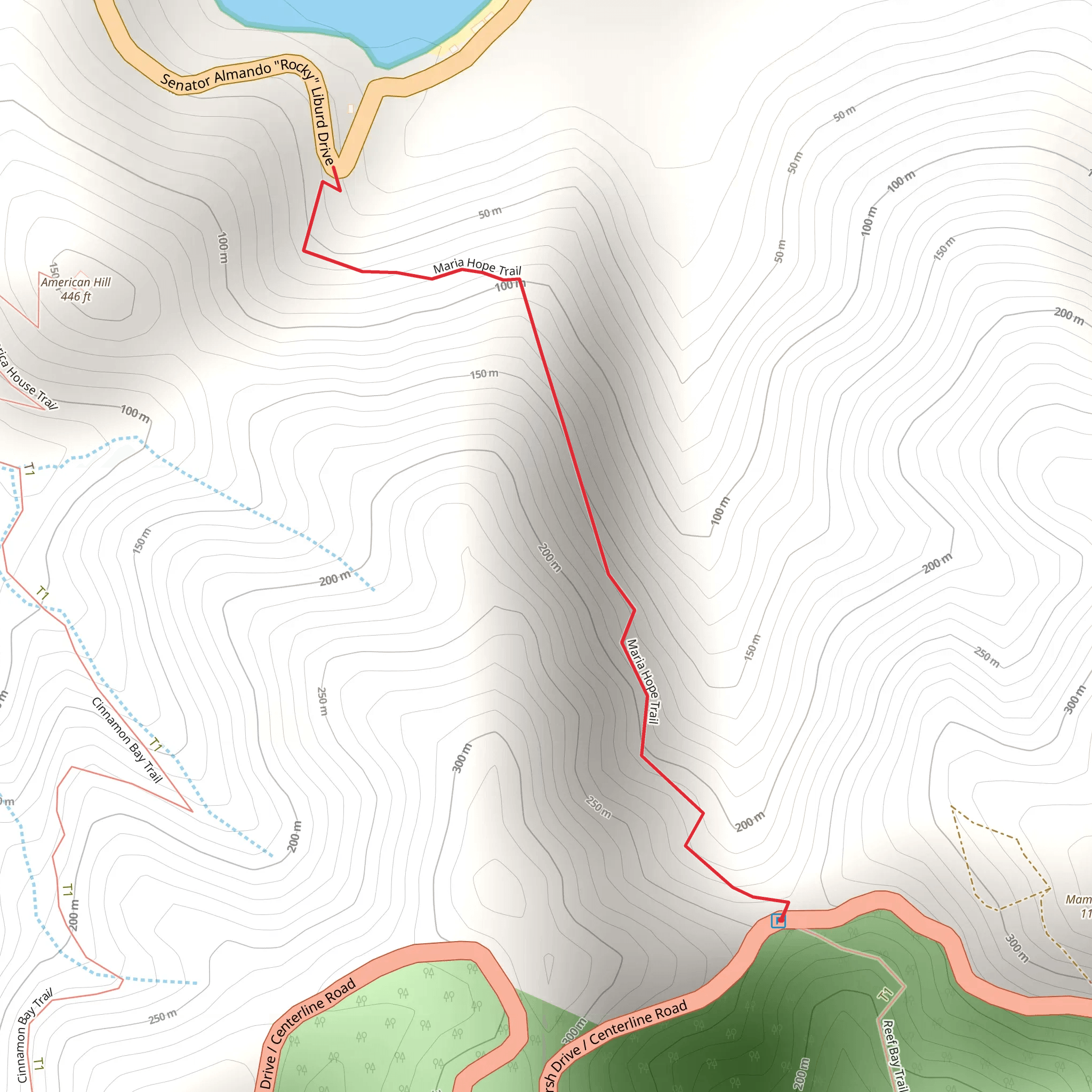 Maria Hope Trail mobile static map