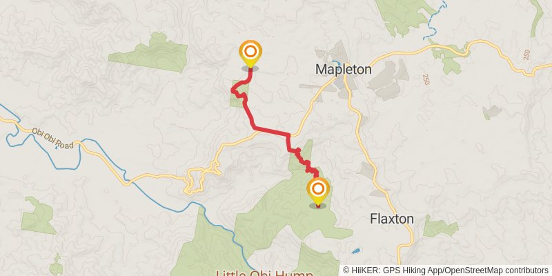 Sunshine Coast Hinterland Great Walk stage 2 Map