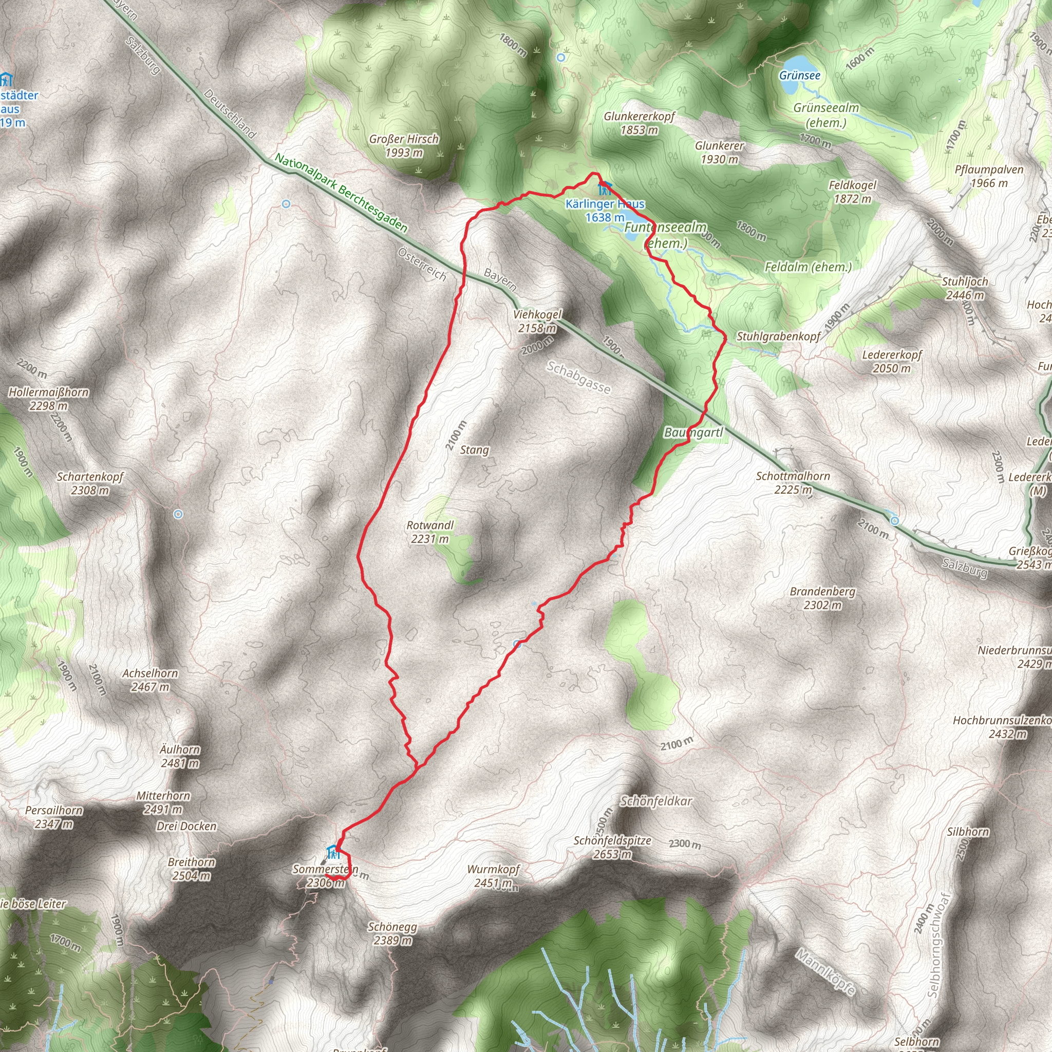 Sommerstein and Funtensee Loop via Viehkogeltal mobile static map