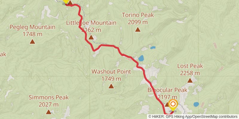 Ultra Pedestrian North Loop stage 20 Map